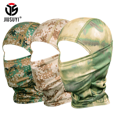 Multicámara camuflaje pasamontañas para tácticas Airsoft militar Paintball ejército bicicleta cuello cubre gorro Liner protector para todo el rostro hombres mujeres ► Foto 1/6