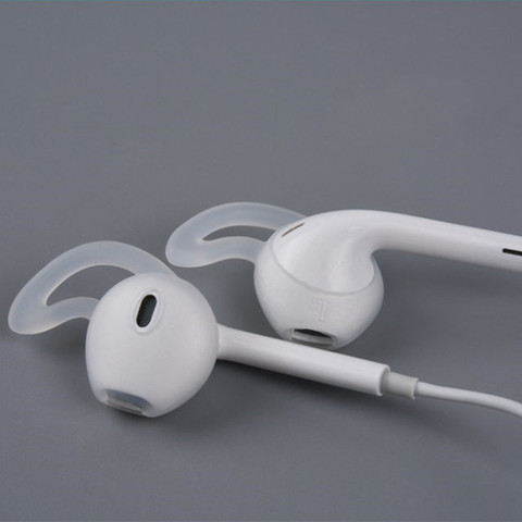 Cubierta de silicona Auriculares auriculares para Apple Iphone X 8 7 6 Plus 5 5S SE Auriculares auriculares Eartip oído alas gancho de gancho ► Foto 1/5