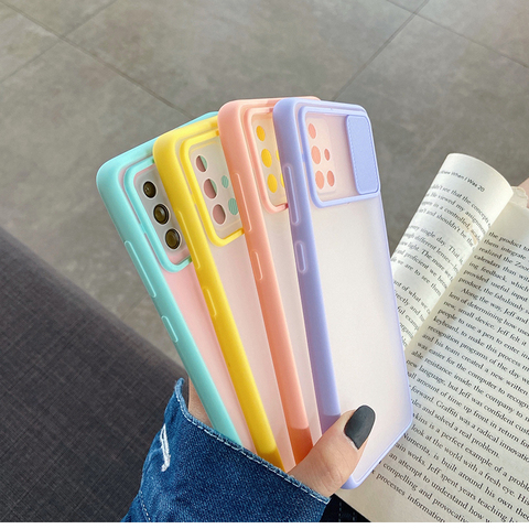 Funda de teléfono con protección para lente de cámara, cubierta trasera suave para Samsung Galaxy A50, A10, A51, A71, A20, A30, A21, A31, A41, A01, S20 Plus, regalo ► Foto 1/6