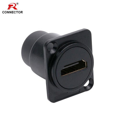 1 Conector de chasis tipo D de PC, conector montado en Panel de enchufe hembra D HDMI-Compatible ► Foto 1/6