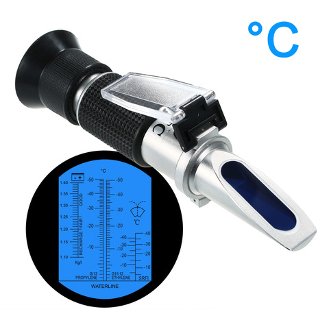 Refractómetro anticongelante, comprobador de refrigerante para comprobar el punto de congelación, medidor de agua y líquido de batería ► Foto 1/6