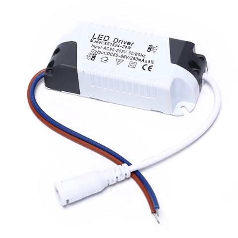 Adaptador de fuente de alimentación para transformador de luz LED, 1 unidad, para lámpara/bombilla Led, 1-3W, 4-7W, 8-12W, 13-18W, 18-24W, carcasa de plástico segura para conductor LED ► Foto 1/6