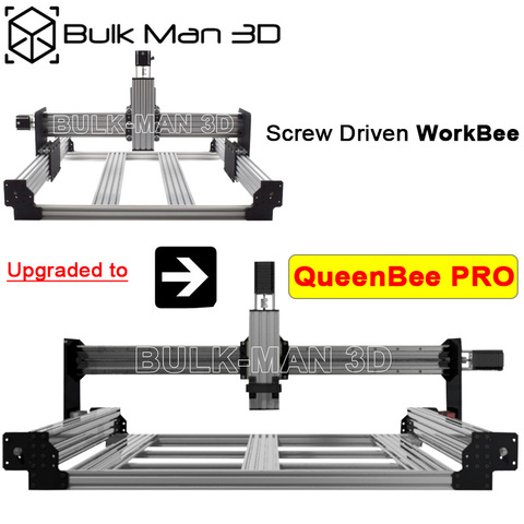 QueenBee PRO-Kit de actualización de máquina CNC para WorkBee a QueenBee PRO, fresadora de grabado accionado por tornillo de 4 ejes ► Foto 1/6