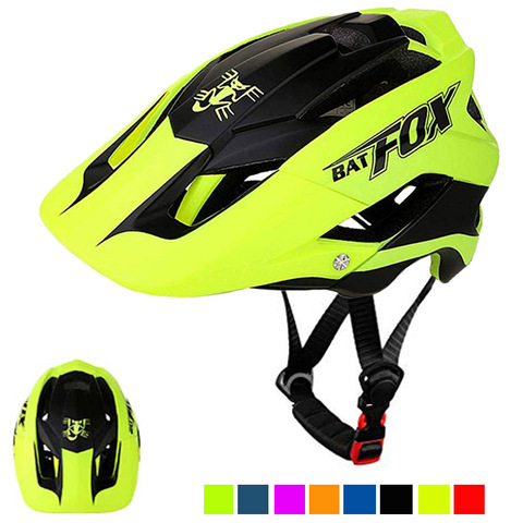 BATFOX-casco de ciclismo para hombre y mujer, Ciclismo de Carretera de seguridad con Visor grande ► Foto 1/6