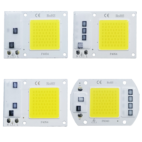 Chip LED COB de CA 220V, 10W, 20W, 30W, 50W, IC inteligente, No necesita controlador bombilla LED para lámpara para proyector de luz de inundación, iluminación artesanal para exteriores ► Foto 1/5