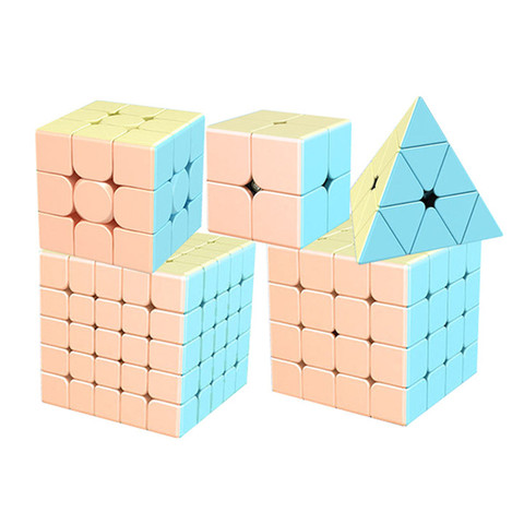 Moyu-cubo mágico de la serie Marcaron, 2x2, 3x3, 4x4, 5x5, pirámide Jinzita, cubos de rendimiento competitivo de dibujos animados para juguetes educativos para niños ► Foto 1/6
