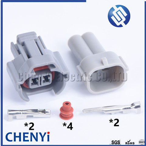 5 sets 2 Pin macho de 2,0mm hembra Auto impermeable conector coche conectores para inyector de combustible para Toyota Honda Nissan 6189-0039 ► Foto 1/5