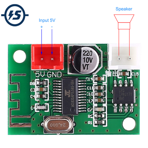 Módulo amplificador Bluetooth, 5V, 5W, Mono clase D, reproductor de música inalámbrico sin pérdidas, amplificador de potencia Digital, tablero terminado ► Foto 1/6