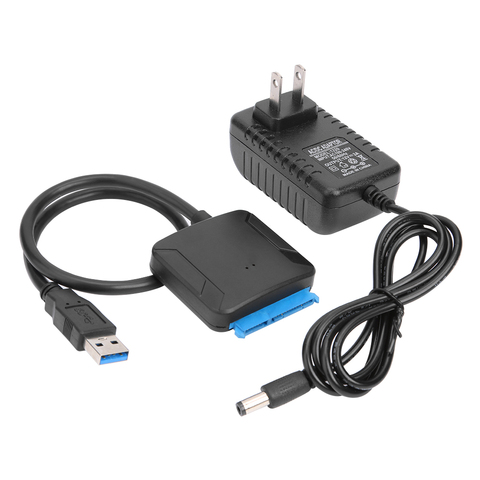 Cable USB 3,0 a SATA 3, adaptador de conversión a USB, compatible con HDD externo SSD de 2,5/3,5 pulgadas, adaptador de disco duro ► Foto 1/6