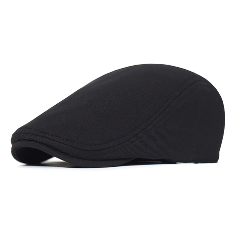 Gorro de algodón para hombre y mujer, boina informal suave, Unisex, Retro, plana, para Conductor, gorro de camarero ► Foto 1/6