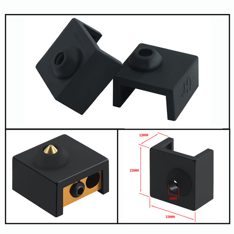 MK8-cubierta de silicona para calcetines, funda de bloque calefactor, MK7 / MK8 para bloque de aluminio, extremo caliente, piezas de impresora 3D CR10S PRO ender 3 ► Foto 1/5