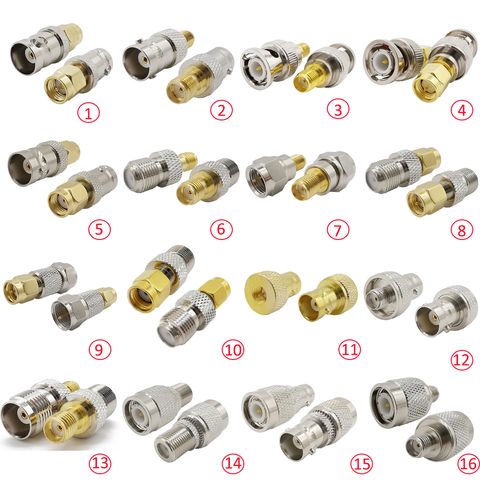 Conector adaptador de RF tipo SMA a BNC TNC F, enchufe Jack, WiFi, convertidor de antena RF para SDR, Radio, CCTV, Ham, cámara UV, electrónica, 1 Uds. ► Foto 1/6