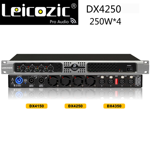 Amplificador digital Leicozic DX4250 4x250 w RMS 4ohm 400w amplificador clase d amps 4 canales amplificadores de potencia instrumentos musicales ► Foto 1/1