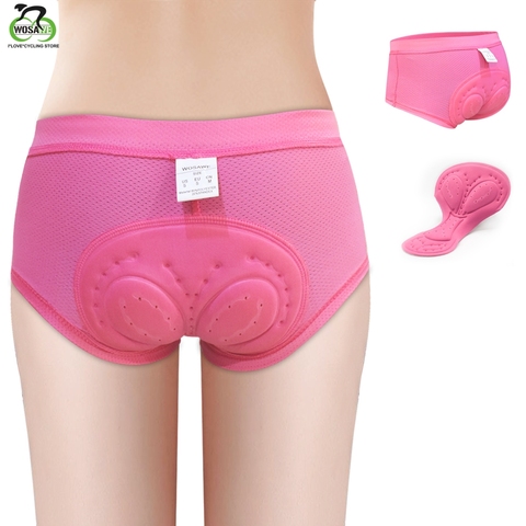 WOSAWE, pantalones cortos para ciclismo para mujer, ropa interior transpirable con almohadilla de Gel 3D, pantalones cortos para bicicleta de montaña y carretera, pantalones cortos para ir en descenso, S-XL, Rosa ► Foto 1/6