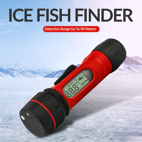 Eco-localizador de peces para pesca en hielo, eco-localizador inalámbrico, sonda de profundidad de 0,8-90m, transductor de mango Digital, Sensor sónar ► Foto 1/6