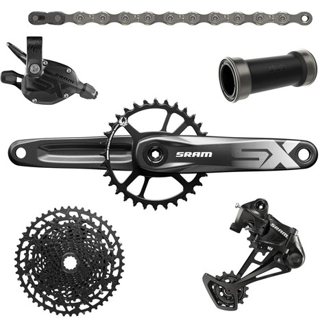 2022 SRAM SX águila 1x12S 11-50T 12 Velocidad grupo Kit de Dub gatillo cambiador Cadena de cambio de marchas platos y bielas Cassette bicicleta grupo ► Foto 1/6