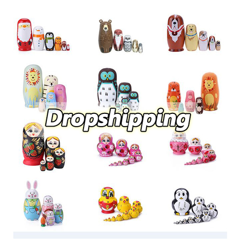 5 unids/set muñecas rusas bonitas de madera trenzadas de dibujos animados tradicionales rusas Matryoshka muñeca rusa para regalo de decoración del hogar ► Foto 1/6