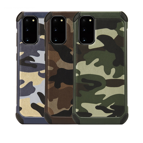 Retro de camuflaje a prueba de choques de la armadura caso para Samsung Galaxy S20 S10 S9 S8 más A6 A8 más A7 A9 2022 Nota 8 9 10 20 híbrido cubierta ► Foto 1/6