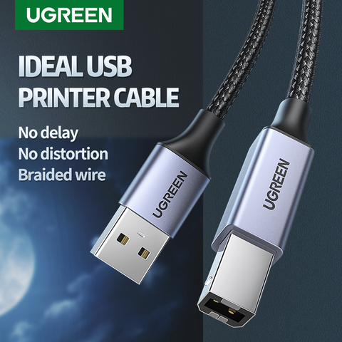 UGREEN-Cable USB para impresora 2,0 tipo A macho A tipo B, Cable de alta velocidad para Escáner de impresora Brother HP Canon Lexmar ► Foto 1/6