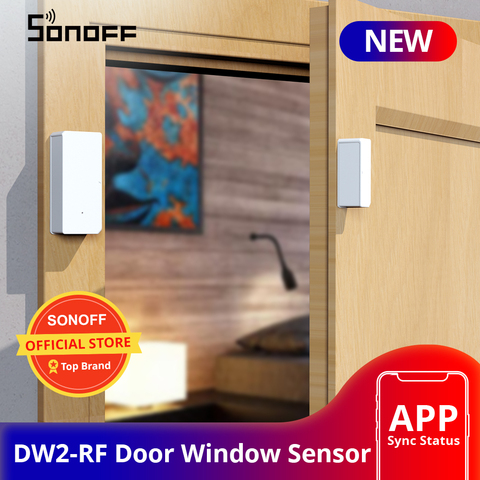 SONOFF-Sensor de ventana de puerta inalámbrico DW2 RF, 433Mhz, Notificación por aplicación, alertas para ALARMA DE SEGURIDAD PARA EL HOGAR inteligente, funciona con SONOFF RF Bridge ► Foto 1/6