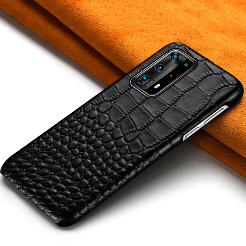 Funda de teléfono de cuero genuino para huawei, carcasa de lujo para huawei p40 pro plus P30 lite P20 p10 Mate 30 20 Lite 10 20X para Honor 30 pro 8X v30 ► Foto 1/6