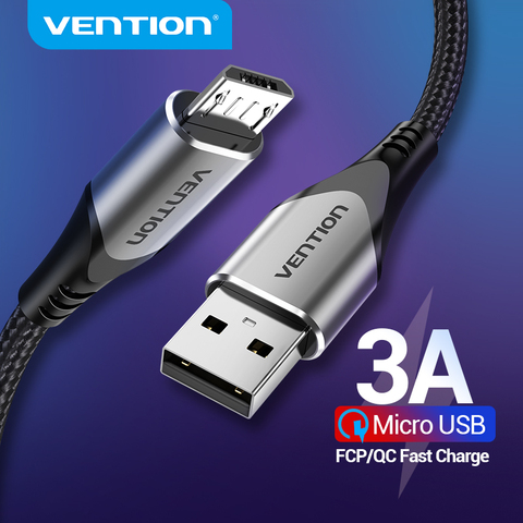 Cable Micro USB Vention, Cable de carga rápida para teléfonos móviles Android, Cable cargador de sincronización de datos, 3M, 2M, 1M, para Samsung, HTC, Xiaomi, Sony ► Foto 1/6