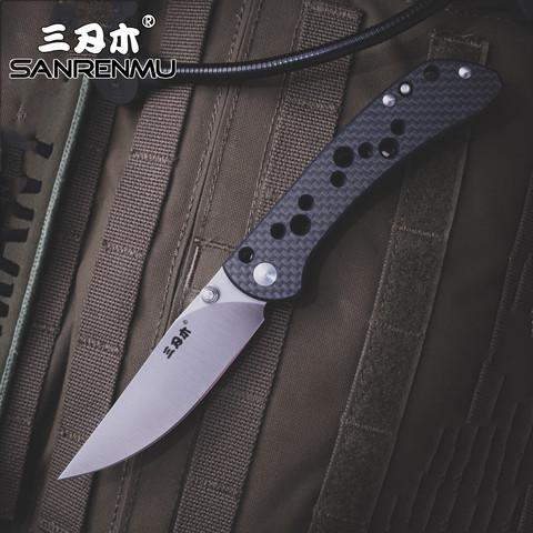 SanRenMu 9165 cuchillo plegable de bolsillo plegable 12C27 herramienta de supervivencia de rescate de acero al aire libre Camping EDC Mini cuchillo táctico Huinting CS GO ► Foto 1/6