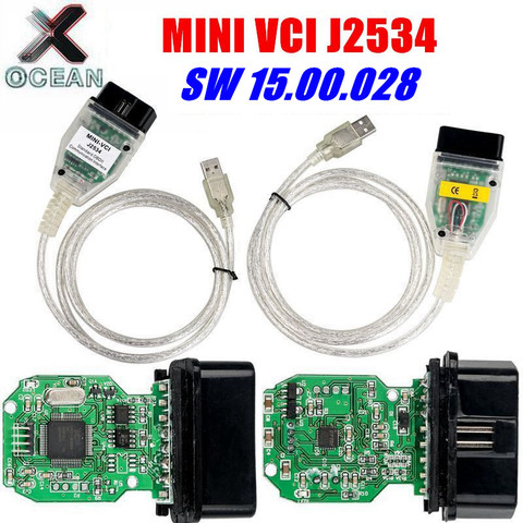 Miniinterfaz VCI para TOYOTA TIS, herramienta de diagnóstico OBD2, versión más nueva, V15.00.028, para Techstream, minivci, FT232RQ, FT232RL, Chip J2534 ► Foto 1/6