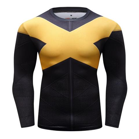 X-men-camisetas con estampado 3D de Fénix oscuro para hombre, camisa de compresión, disfraz de Cosplay, Capitán América, camisetas de manga larga ► Foto 1/6