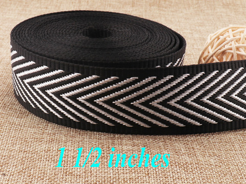 1 cinturón de malla de algodón blanco y negro de 1/2 pulgadas, bolso con cordón, bolso de mano, correas, bolso con asa, Supplies-38mm de correa ► Foto 1/6