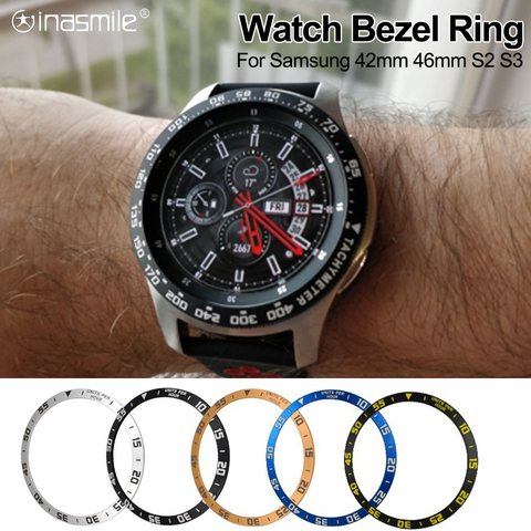 Anillo bisel para Samsung Galaxy Watch, 46mm, 42mm, Frontier/funda protectora de Metal clásica para Samsung Gear S2 S3, funda para reloj ► Foto 1/6