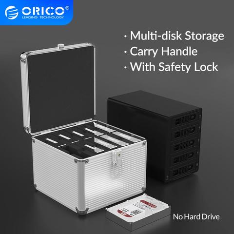 Orico BSC35 caja protectora de disco duro de aluminio 5/10 3,5 pulgadas caja de protección con bloqueo-plata ► Foto 1/6