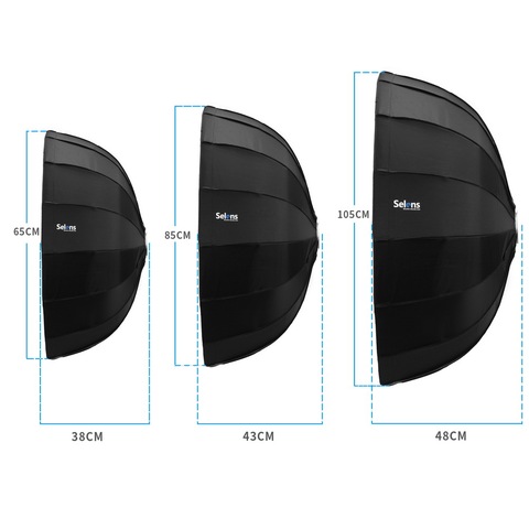 Selens-difusor Reflector parabólico para fotografía, paraguas parabólico, Softbox para Flash sin cámara, bolsa de transporte ► Foto 1/6