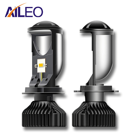 Aileo-Kit conversión led canbus para faro delantero de coche, bombilla de 12000LM, faro de haz alto/bajo, H4, 12V24V, RHD LHD, 90W/par ► Foto 1/6