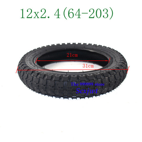 Neumático de moto eléctrica para niños, gran oferta, alto rendimiento, 12x2,4, 64-203 pulgadas ► Foto 1/6