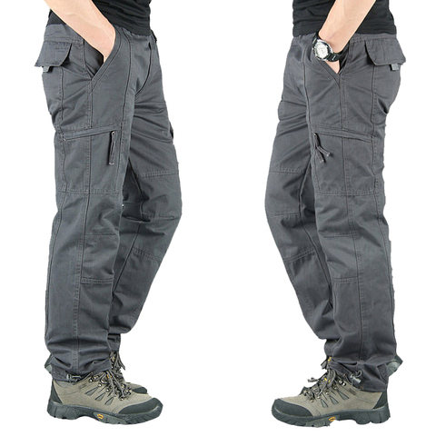 Pantalones largos militares para hombre, pantalones caqui para hombres, de algodón cálido, Cargo, pantalones de camuflaje tácticos para primavera y otoño ► Foto 1/6