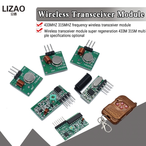 Kit de Módulo transmisor inalámbrico y receptor RF inalámbrico, 315Mhz/433Mhz, 5V CC, para Arduino Raspberry Pi /ARM/MCU WL, Kit de bricolaje ► Foto 1/6