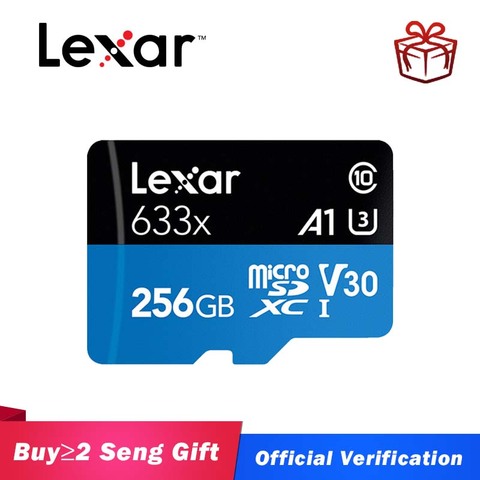 Original Lexar sd micro microsd de 128gb 64GB tarjeta de memoria 256GB Class10 32gb tarjeta sd de 512GB tf tarjeta de memoria flash para teléfono envío gratis ► Foto 1/6