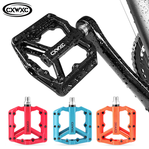 Pedales ultraligeros planos MTB Pedal de bicicleta de Nylon pedales de plataforma de bicicleta de montaña Bmx 3 rodamientos sellados pedales de ciclismo para bicicleta ► Foto 1/6