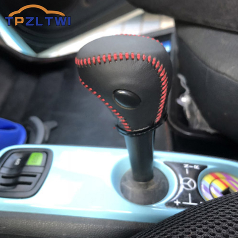 Accesorios de Interior de coche, cubiertas de agarre de freno de mano para Smart Fortwo 451 450 2009-2014, tapa de pomo de cambio de marchas, mango de manga ► Foto 1/6