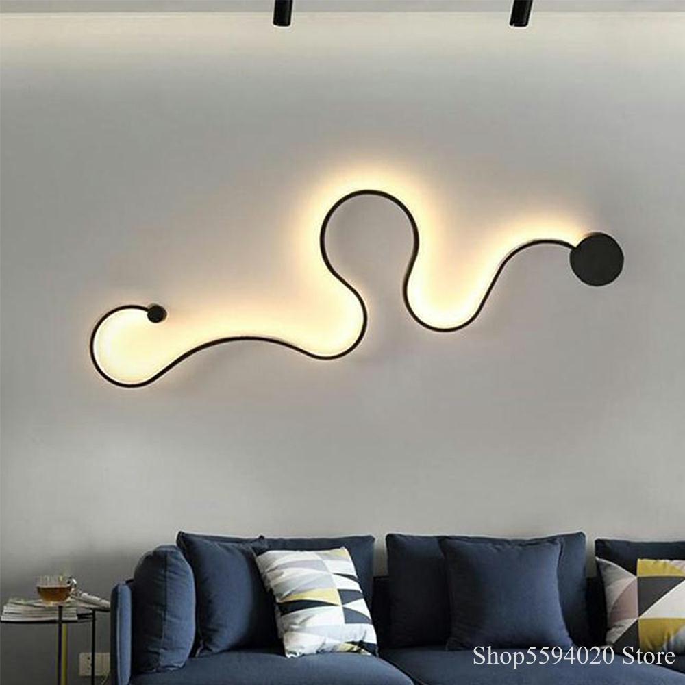 Lámpara De Pared LED moderna, lámpara De Techo con apliques De Pared, con diseños artísticos, para sala De estar y pasillo ► Foto 1/6