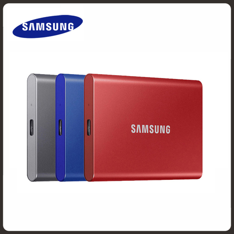 SAMSUNG-unidad externa de estado sólido T7 SSD 1TB NVME 2TB 500GB, USB tipo C 3,2 Gen2, compatible con ordenador portátil y PC ► Foto 1/6