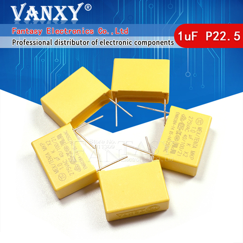 10 Uds condensador X2 condensador 275VAC Pitch 22,5mm X2 275V condensador de película de polipropileno 1uF ► Foto 1/6