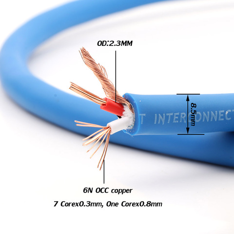 Cable de intercomunicación de luz transparente, cable de audio Bluk, CD Play, AMP, rca ► Foto 1/6