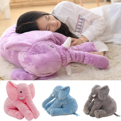 Almohada de elefante calmante de 40/60cm, juguetes de peluche para niños, muñeco de bebé, regalo de Navidad, cojín, Juguetes ► Foto 1/6