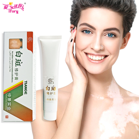 Ifory 30g chino Vitiligo blanco crema punto crema antibacteriana pigmento melanina la piel tratamiento de salud de yeso ► Foto 1/6