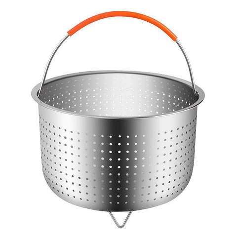 Canasta de vapor de acero inoxidable para cocina, olla a presión, antiescaldado, multifunción, cesta de limpieza de frutas, accesorios para cocina ► Foto 1/6