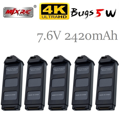 Actualización de 7,6 V 2420mAh LiPo batería para MJX R/C insectos 5W B5W 4K recambios de cuadrirrotor RC 7,4 v Drone batería para X5 de batería Pro ► Foto 1/6