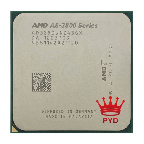 AMD A8-Series A8-3850 Quad-Core CPU 2,9G de pantalla Apu AD3850WNZ43GX A8 3850 hembra FM1 905pin envío gratis ► Foto 1/1