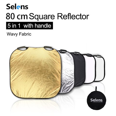 Selens-Reflector portátil 5 en 1 de 80CM para fotografía, Reflector de luz con estuche de transporte para accesorios de estudio fotográfico ► Foto 1/6